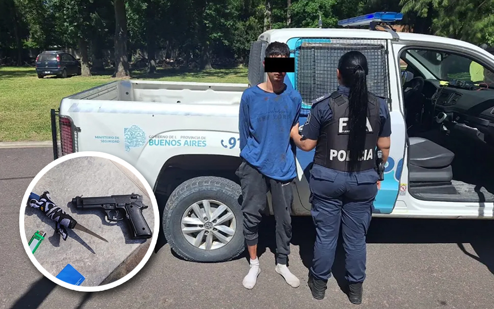 Entró a robar a un barrio cerrado de Maschwitz con un arma de juguete y una faca